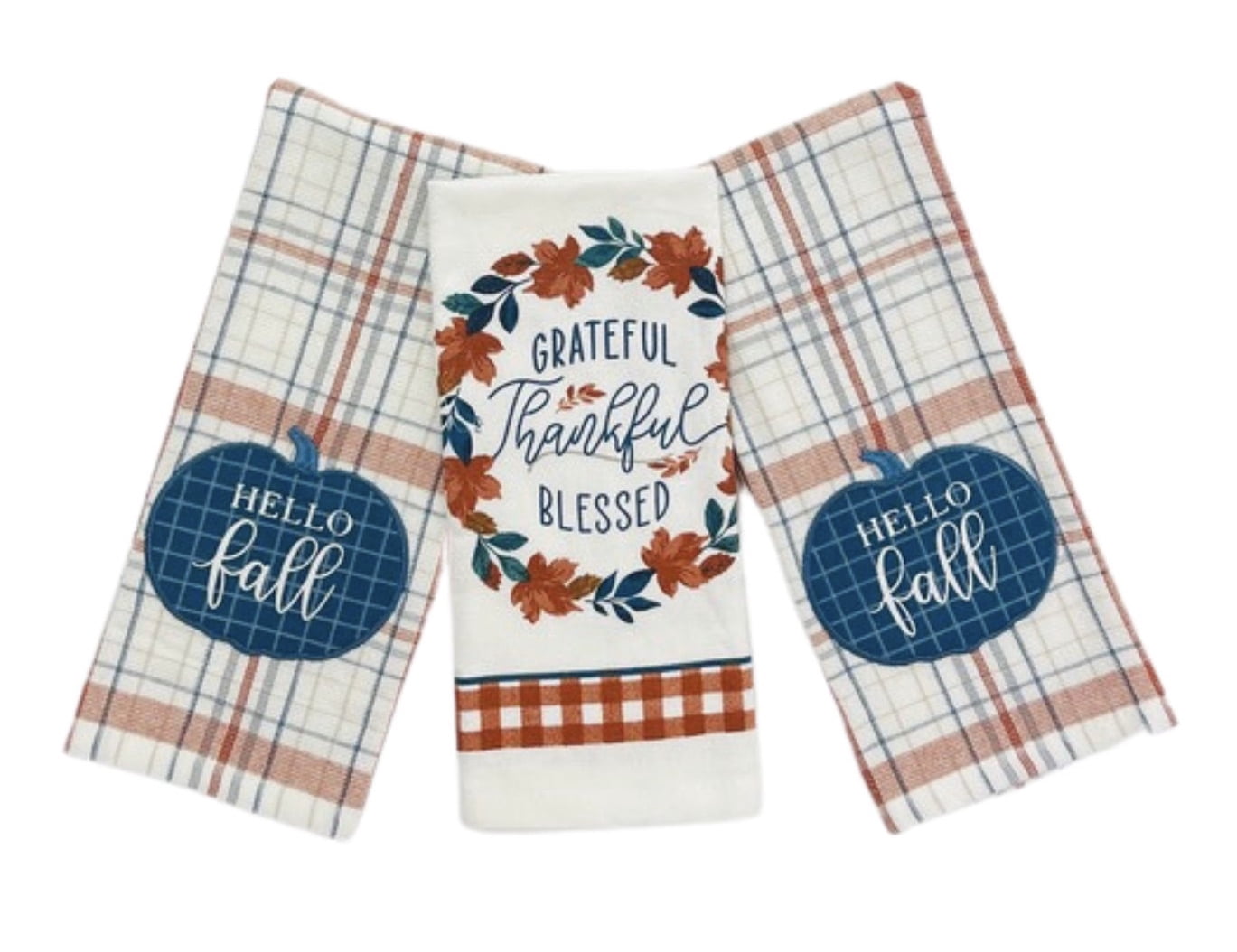 Serafina Home Fall Grateful, Thankful, And Blessed Kitchen Towels, Set ...