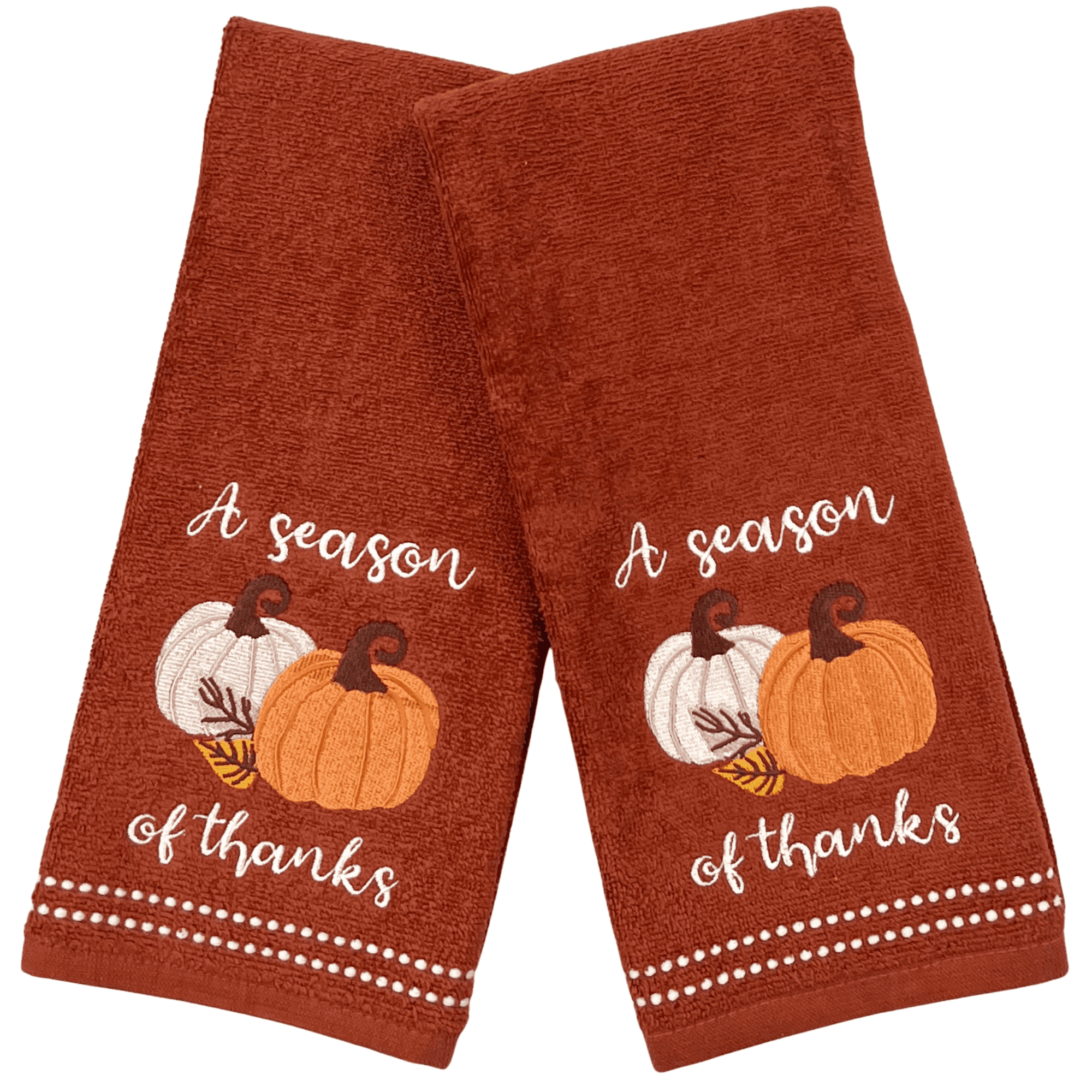 Serafina Home Fall Hand Towel Bathroom Towels Set of Rust