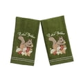 thumbnail image 1 of Serafina Home Fall Harvest Let's Gather Squirrel Bathroom Fingertip Towels, Set Of 2, 1 of 4