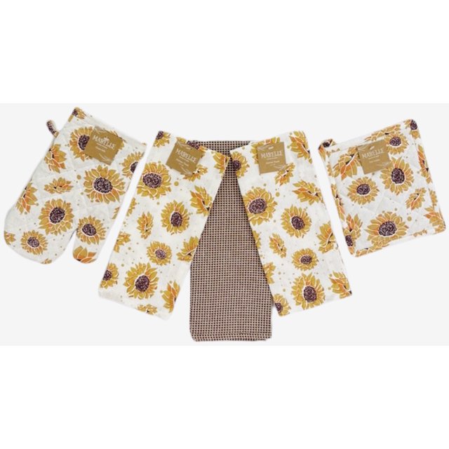 Serafina Home Summer Kitchen Pot Holder Oven Mitt Dish Towel Set Fun