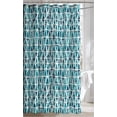 thumbnail image 1 of Serafina Home Geometric Camouflage Fabric Blue and White Shower Curtain for Bathroom: Teal Blue Navy, 1 of 3
