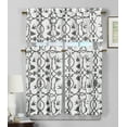 thumbnail image 1 of Serafina Home Geometric Kitchen Curtain & Tier Set, 1 of 3