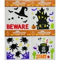 Serafina Home Halloween Gel Window Clings Beware Skulls Haunted House