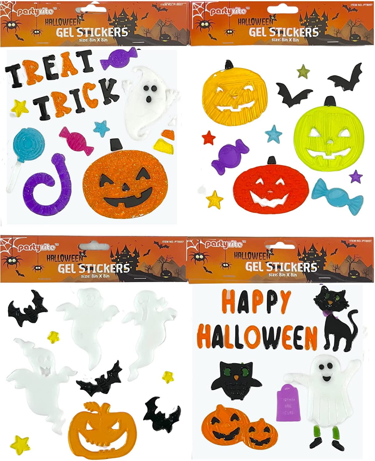 Serafina Home Halloween Gel Window Clings Kids Out for Some Fun Ghosts