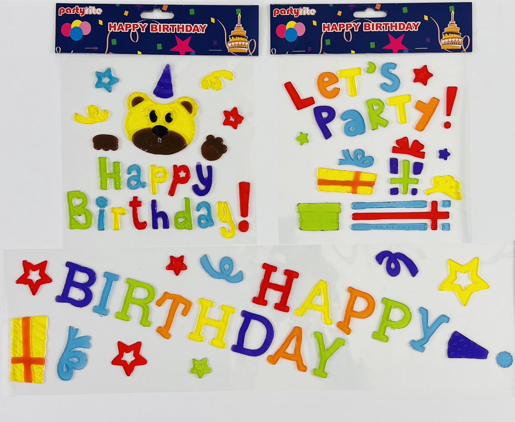 Serafina Home Happy Birthday Party Gel Clings For The Home And Office ...