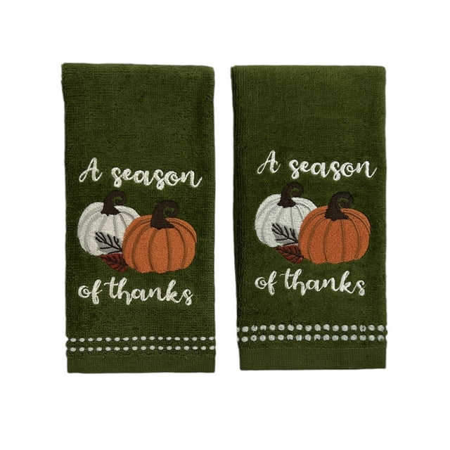 Serafina Home A Season Of Thanks Fingertip Towels, 2 Count