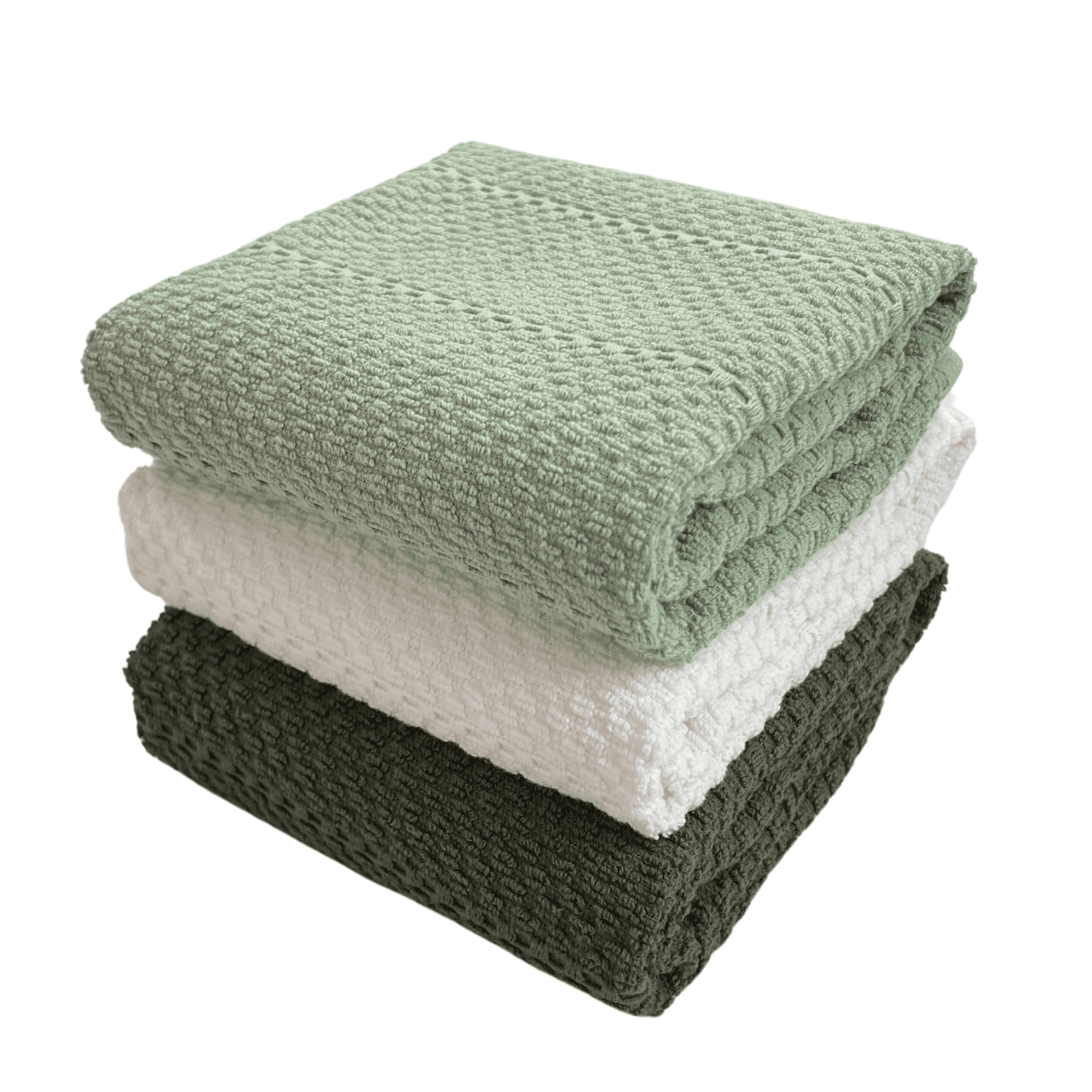 Serafina Home Kitchen Hand Dish Towels: Oversized 28" x 18", 100% Cotton Cloth Soft Cleaning Drying Absorbent Textured Design, Set of 3 Assortment - Walmart.com