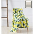 thumbnail image 1 of Serafina Home Lemon Throw Blankets: Soft Plush Accent for Sofa Couch Chair Bed Dorm or Travel, 1 of 6
