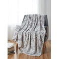 thumbnail image 1 of Serafina Home Leopard Throw Blanket: Trendy Soft Velvet Plush Fleece for Kids or Adults, Gray White, Travel Wrap or Room Decor Accent (Leopard Spots), 1 of 4
