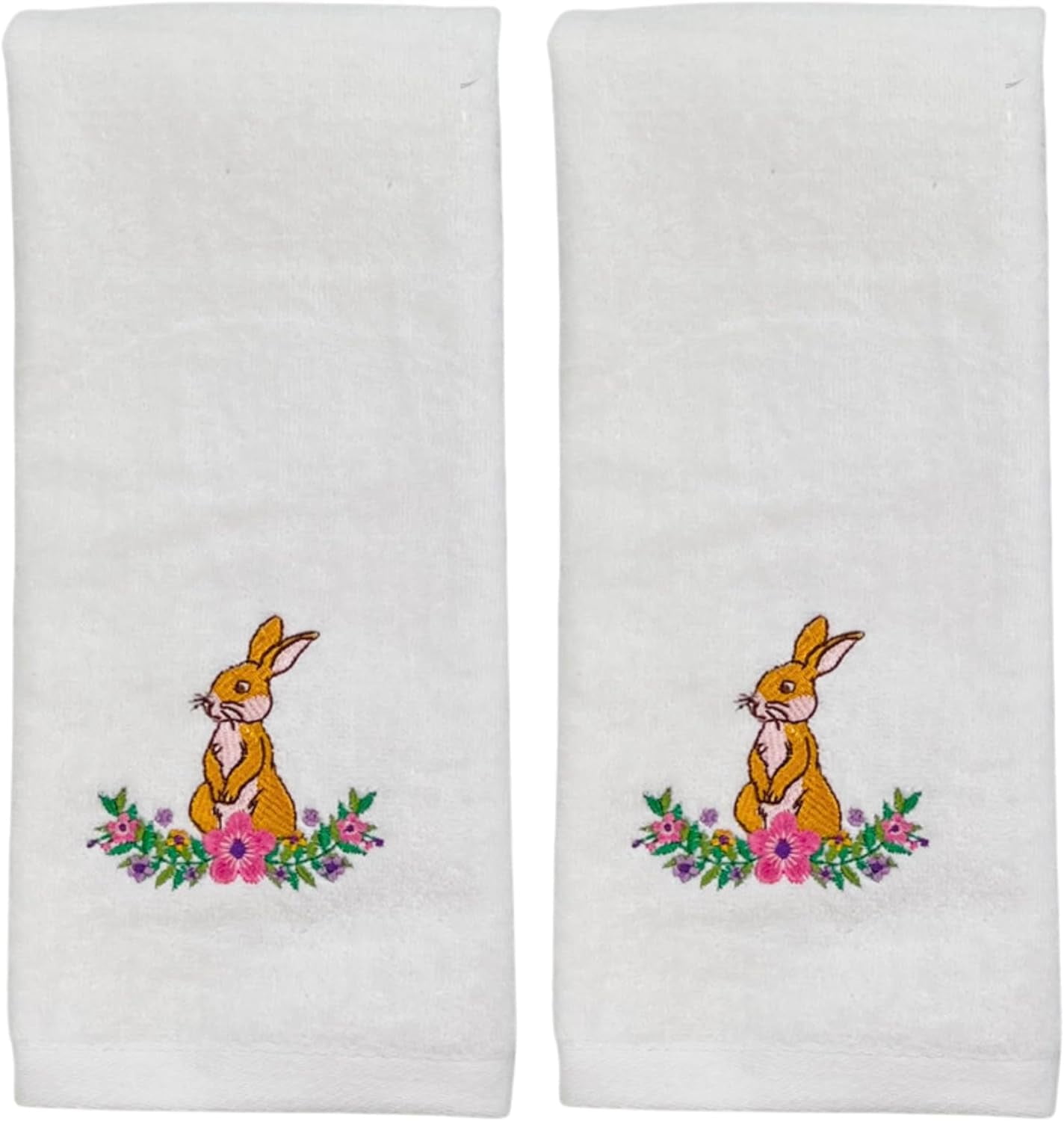 Serafina Home Luxury Easter Spring Terry Hand Towels Ivory Towel