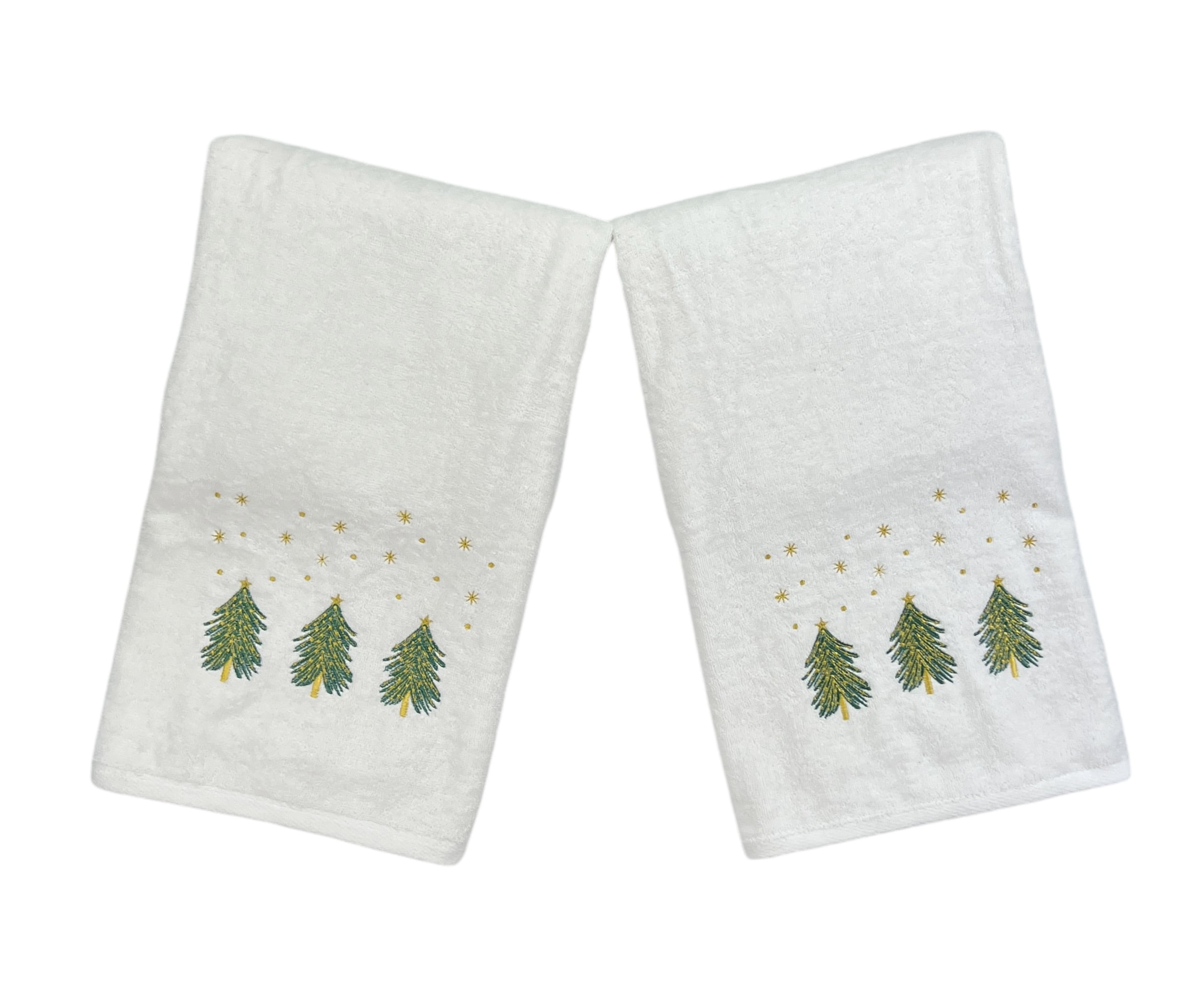 Serafina Home Luxury Holiday Christmas Bath Towels, Embroidered Holiday ...