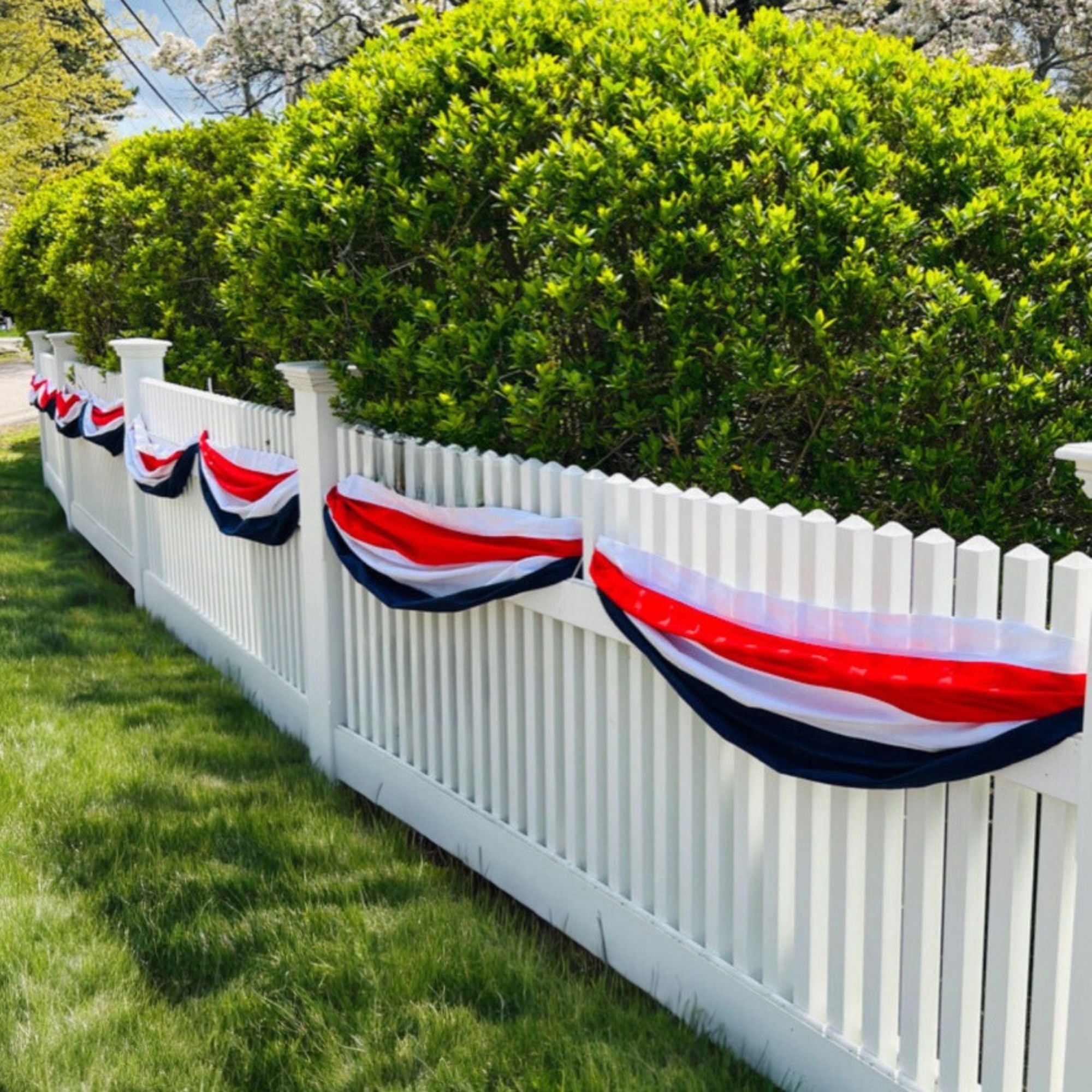 Serafina Home American Flag Bunting Election Reelection Decorations, Patriotic Banner Outside,30 Feet x 24",USA Red White Blue Outdoor Banners Buntings