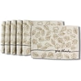thumbnail image 1 of Serafina Home Modern Farmhouse Autumn Leaves Placemats, Set of Six (6) Print on Faux Burlap Fabric, for Holiday's, Thanksgiving, Autumn and Fall, 1 of 8