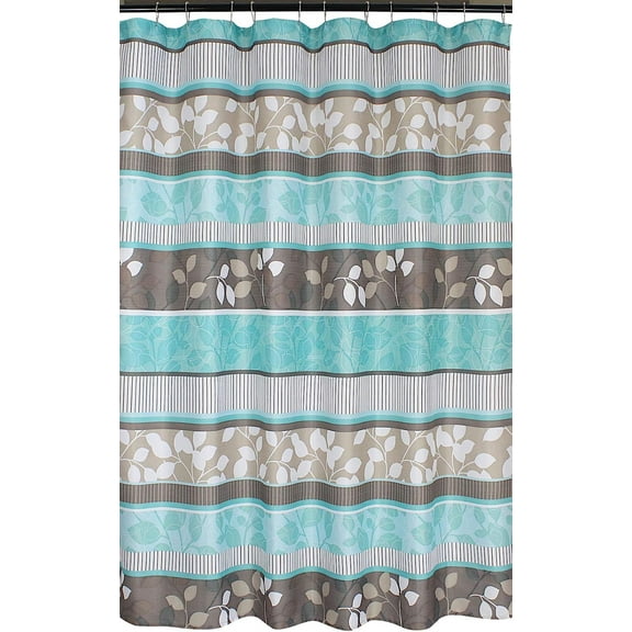 Serafina Home Navita Floral Striped Shower Curtain, 72" x 70"