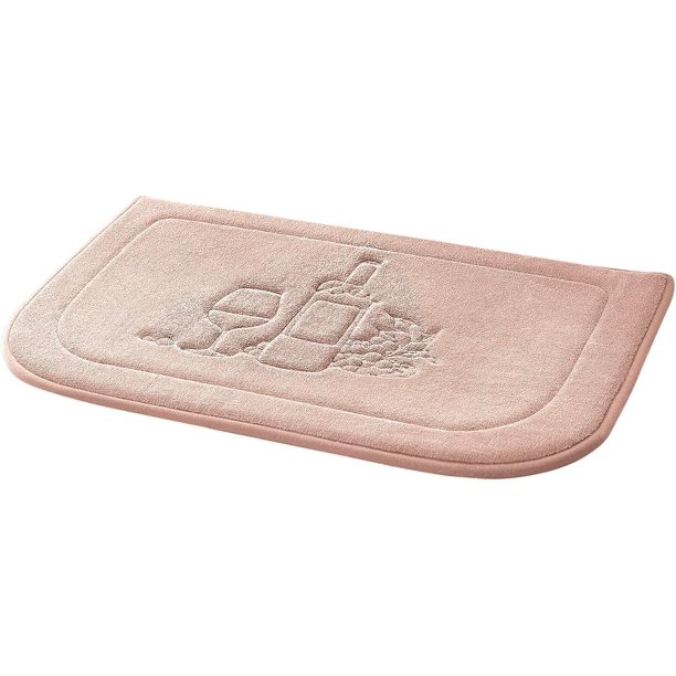 Serafina Home Novelty Wine Blush Kitchen Memory Foam Rug, Non Slip Anti