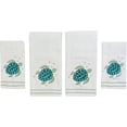 thumbnail image 1 of Serafina Home Sea Turtle Bath Towel Set, Embroidered Green Ocean Turtles, 4 pc Set: 2 12 x 18 fingertip Towels and 2 16 x 25 Hand Towels, 1 of 8