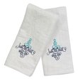 thumbnail image 1 of Serafina Home Soft Absorbent Funny Cotton Hand Towels: Embroidered Just Let That Go on White 2 Piece Set, 1 of 7