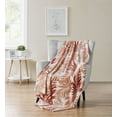thumbnail image 1 of Serafina Home South Beach Plush Throw Blanket, Coral-White, 50x70 Inches, 1 of 3