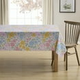 thumbnail image 1 of Serafina Home Spring Easter Vinyl Flannel Backed Tablecloth, 52" x 70", Traditional, Pastel Flowers, 1 of 8