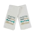thumbnail image 1 of Serafina Home St. Patrick's Day Irish Hand Towels: Lucky and Blessed Shamrock Embroidery and Applique, 100% Cotton, White, 1 of 9