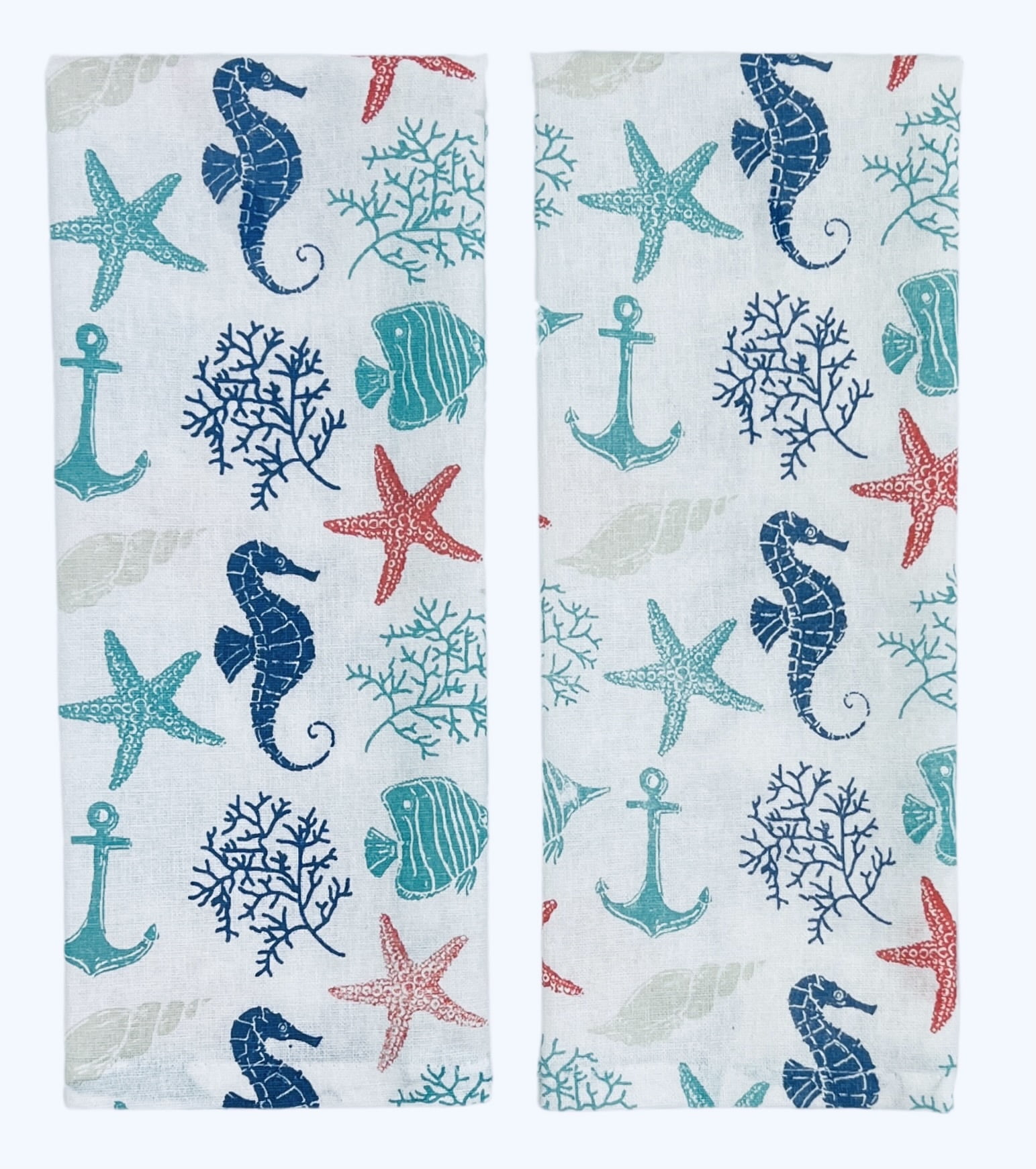 Serafina Home Summer Kitchen Dish Towel Set: Colorful Sealife Design ...