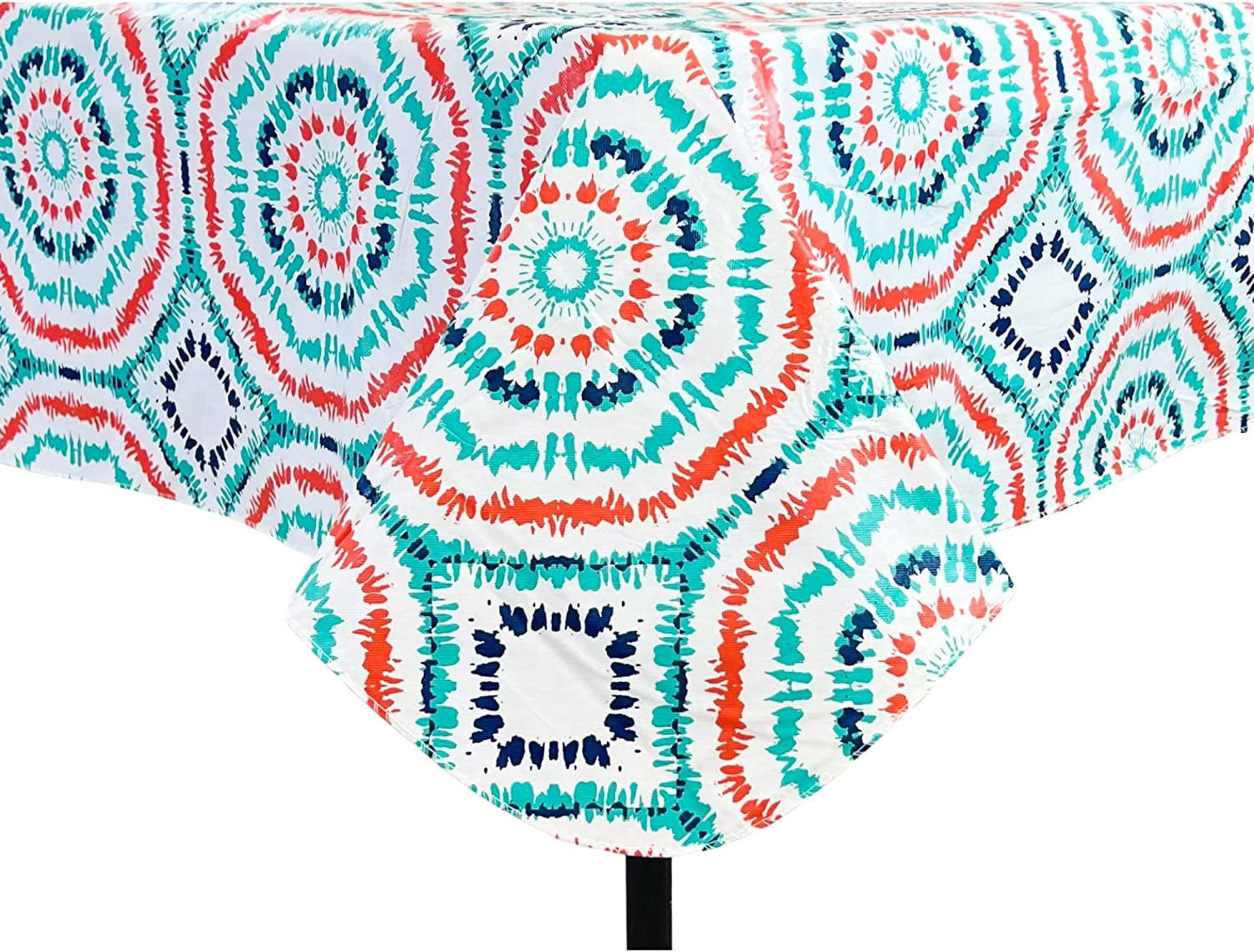 Serafina Home Summer Tie Dye With Orange, Blue, Green And White Vinyl