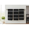 thumbnail image 1 of Serafina Home Kitchen Towels- Set of 3 100% Cotton Black with Woven Grey Horizontal Stripe Pattern Design- 16 x 26 Multipurpose Towels for Everyday Use, 1 of 11