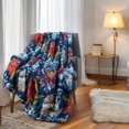 thumbnail image 1 of Serafina Home Watercolor Flower Garden Throw Blankets: Soft Plush Floral Accent for Sofa Couch Chair Bed or Dorm, 1 of 7