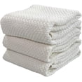 thumbnail image 1 of Serafina Home White Kitchen Hand Dish Towels: 100% Cotton Cloth Soft Cleaning Drying Absorbent Textured Terry Loop, Set of 3 Multipurpose for Everyday Use, 1 of 8
