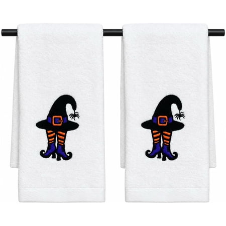 Serafina Home Witches Shoes Halloween Witch Fingertip Towels 2 Count