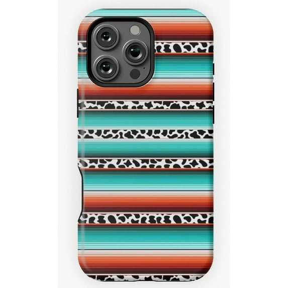 Serape Cow Print Western Rodeo Pattern Phone Case for iPhone 11 12 13 14 15 16 17 Pro Max