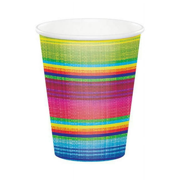 Serape Fiesta Party - 9 oz Hot/Cold Cups - 1 pack of 8 - Party Supplies