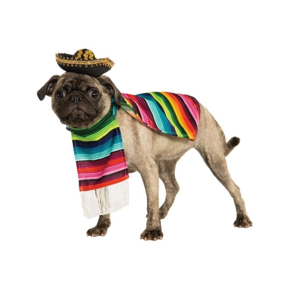 Serape Senor Dog Costume - Size Small