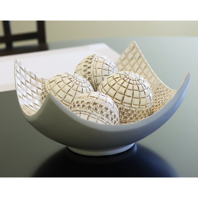 Seraphic 5pc Bowl Table Centerpieces for Dining Room, Large Decorative