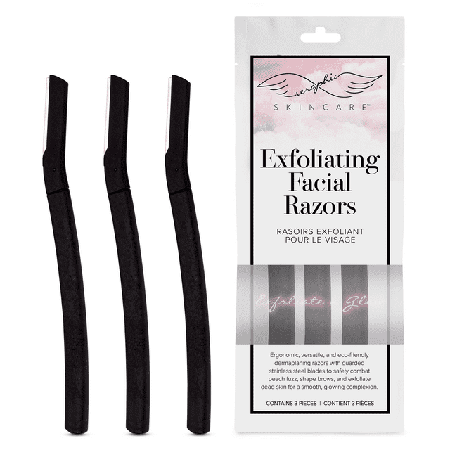 Seraphic Skincare Exfoliating Facial Razor Eyebrow, Face Razors for