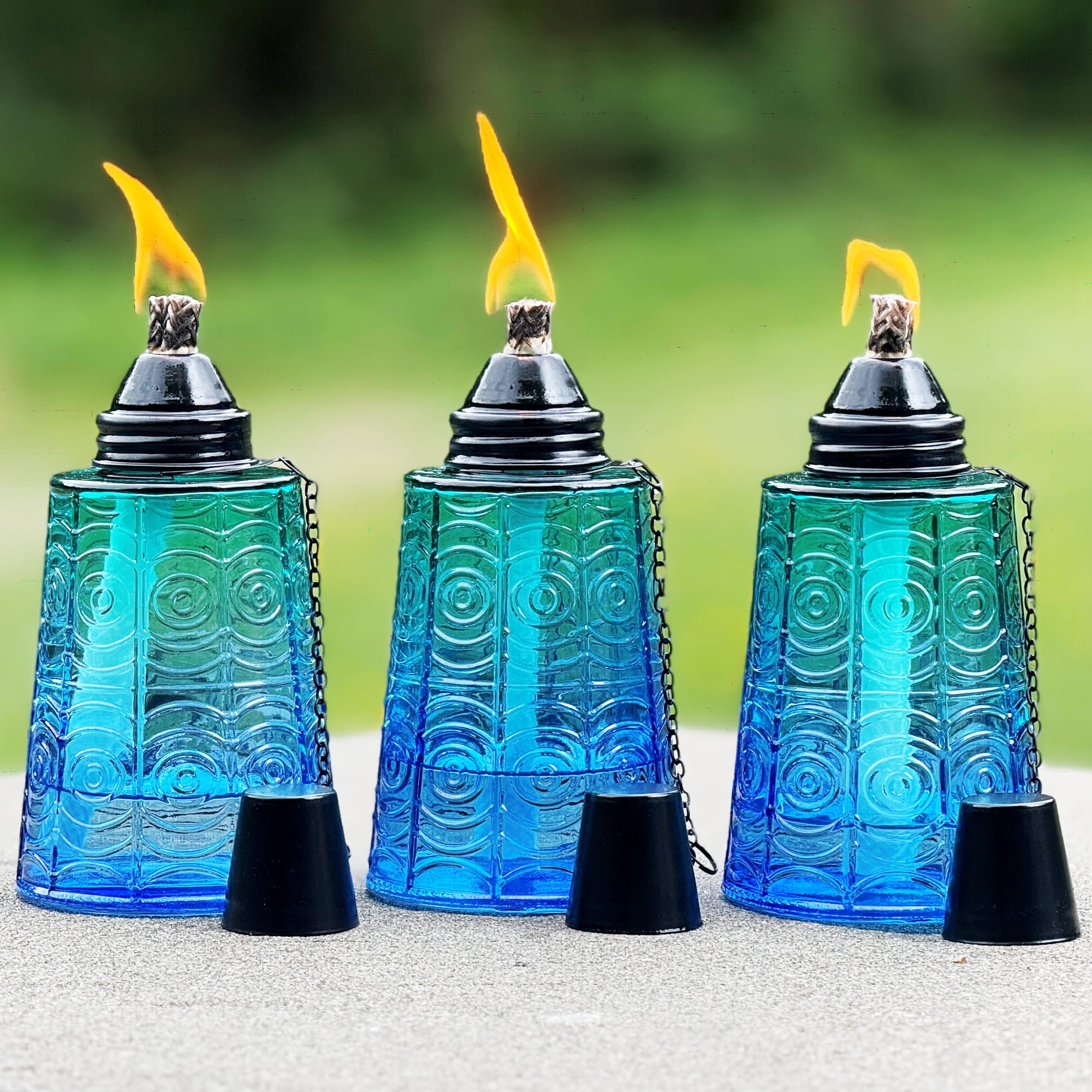 Seraphic Table Top Citronella Torches for Outdoor Patio, 16oz ...
