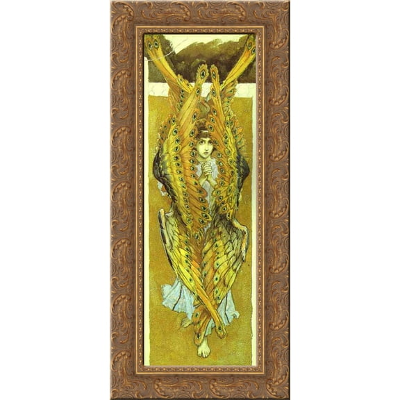 Seraphim 24x10 Gold Ornate Wood Framed Canvas Art by Viktor Vasnetsov