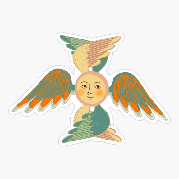 Seraphim Angel Faith Word Design Sticker