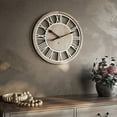 thumbnail image 1 of Seraphine Distressed Farmhouse Wooden Wall Clock, 1 of 6