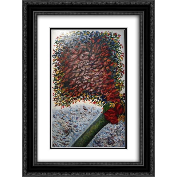 Seraphine Louis 2x Matted 20x24 Black Ornate Framed Art Print 'unknown title'
