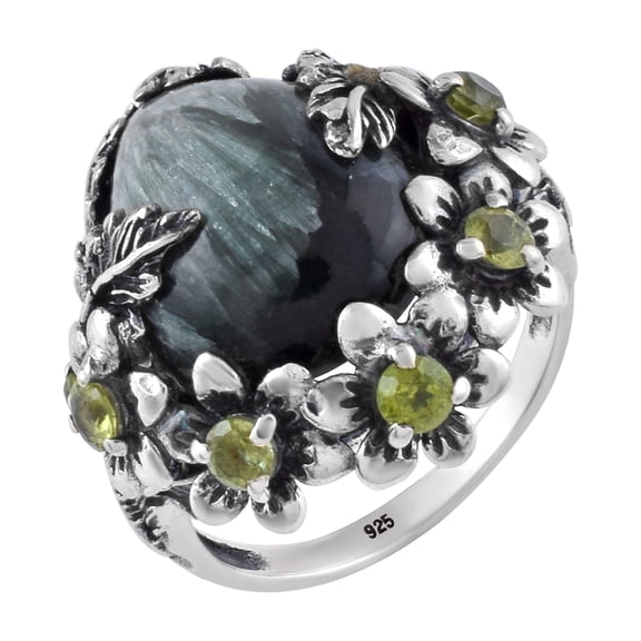Seraphinite Gemstone Ring