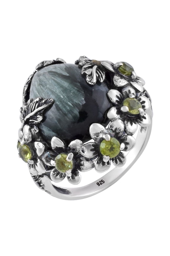 Seraphinite Gemstone Ring