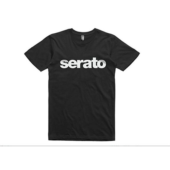 Serato Logo T-Shirt (White Logo on Black Shirt), Men's 2XL