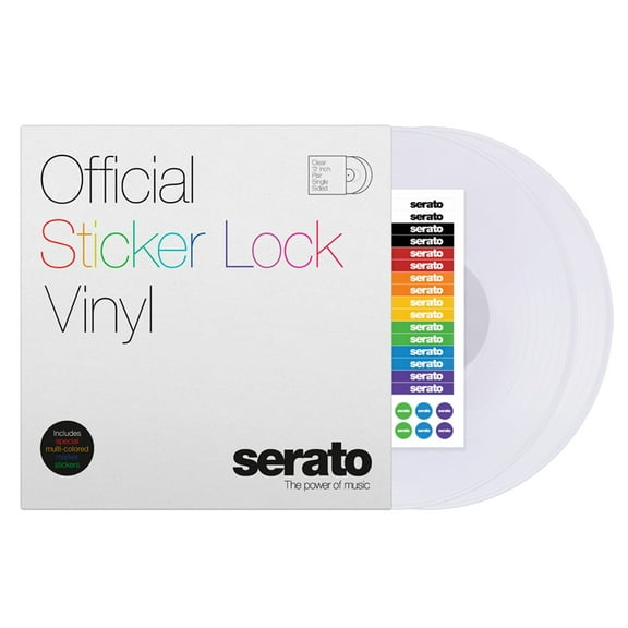 Serato SCV-PS-SL-BM Sticker Lock 12" Control Vinyl pressing for Serato DJ - (Pair)