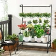 SERBASIC Plant Stand Indoor Outdoor, 3 Tiered Heavy Duty Metal Plant ...