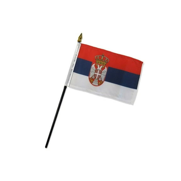 Serbia 4x6in Stick Flag