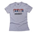 thumbnail image 1 of Serbia Archery - Olympic Games - Rio - Flag Women's Cotton Grey T-Shirt, 1 of 2