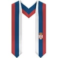thumbnail image 1 of Serbia Flag Graduation Stole Shawl Sash Honor For Study Aboard International Students, 1 of 9