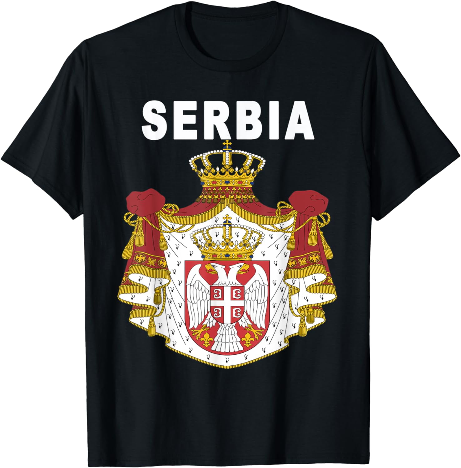 Serbia National Emblem Coat of Arms Balkan Pride T-Shirt - Walmart.com