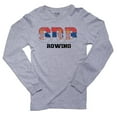 thumbnail image 1 of Serbia Rowing - Olympic Games - Rio - Flag Men's Long Sleeve Grey T-Shirt, 1 of 2